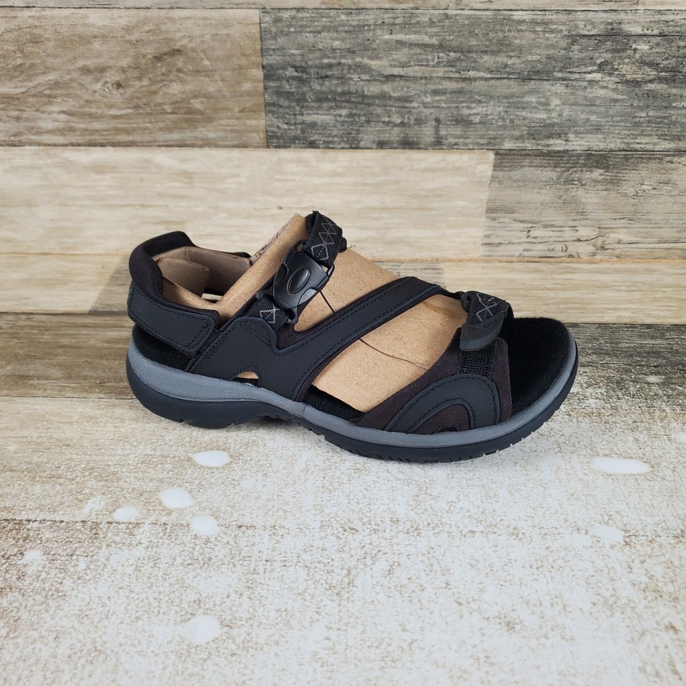 Naturalizer Angeles III Womens Sandals Sz 5 M Black Leather Slingback Open Toe